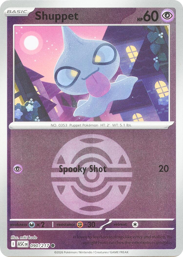 Shuppet (090/217) (Dusk Ball) [Mega Evolution: Ascended Heroes] | Exor Games New Glasgow