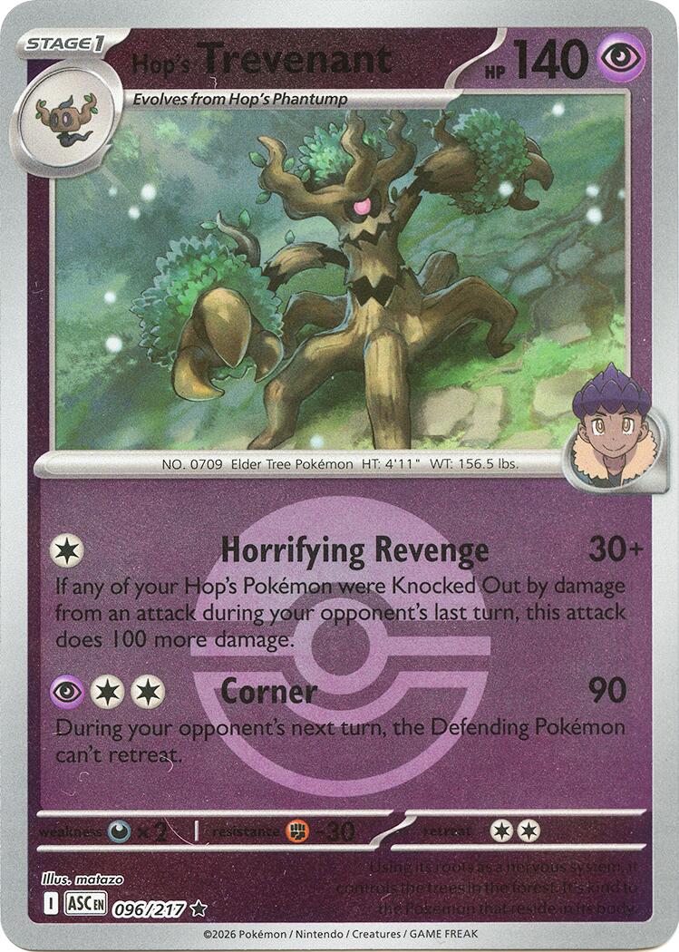 Hop's Trevenant (096/217) (Poke Ball) [Mega Evolution: Ascended Heroes] | Exor Games New Glasgow