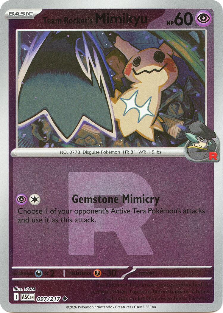 Team Rocket's Mimikyu (097/217) (Team Rocket) [Mega Evolution: Ascended Heroes] | Exor Games New Glasgow