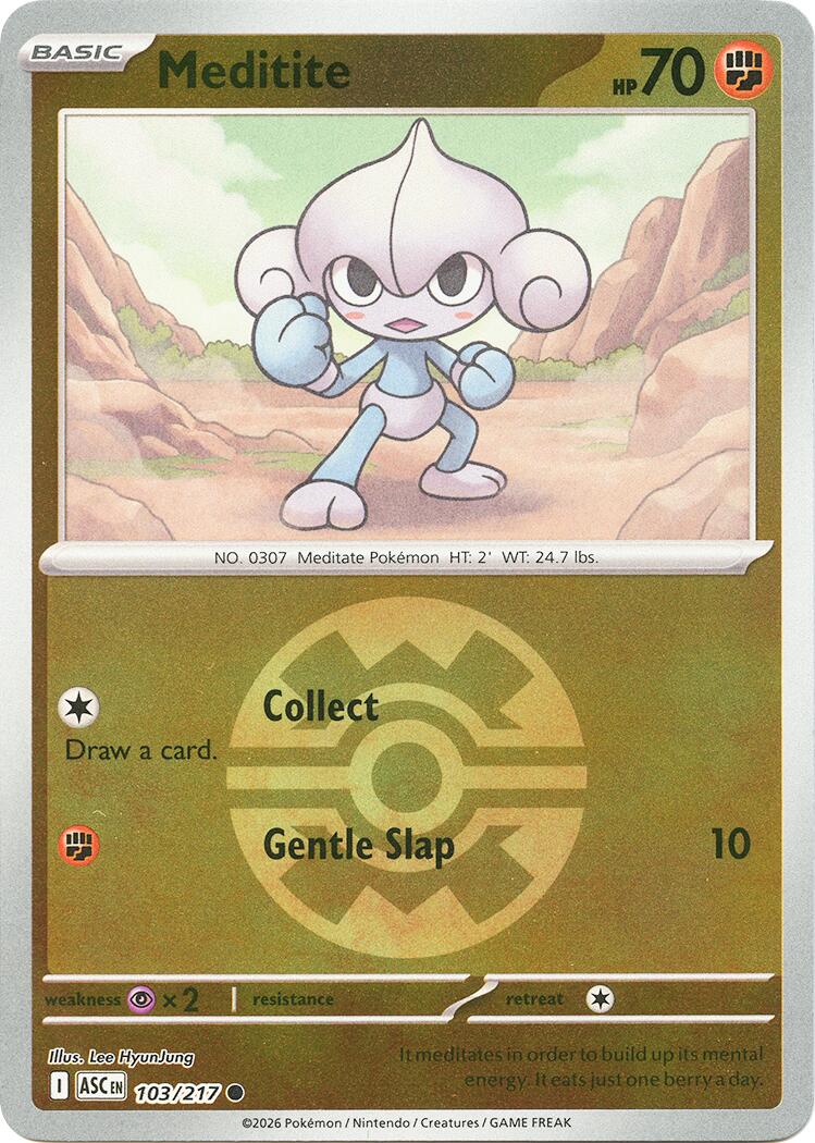 Meditite (103/217) (Quick Ball) [Mega Evolution: Ascended Heroes] | Exor Games New Glasgow