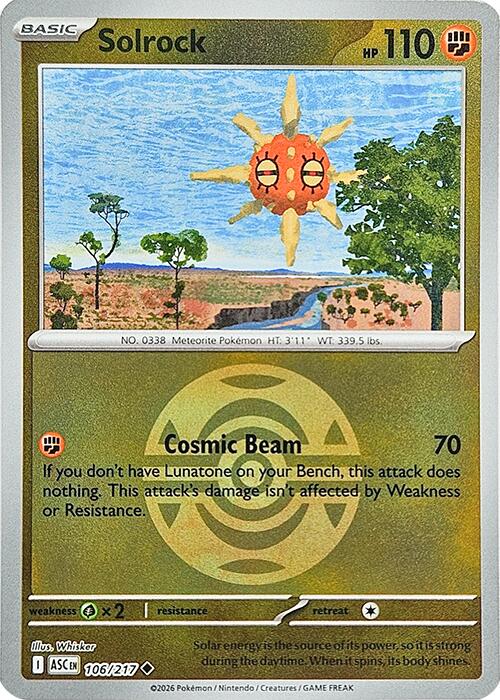 Solrock (106/217) (Dusk Ball) [Mega Evolution: Ascended Heroes] | Exor Games New Glasgow