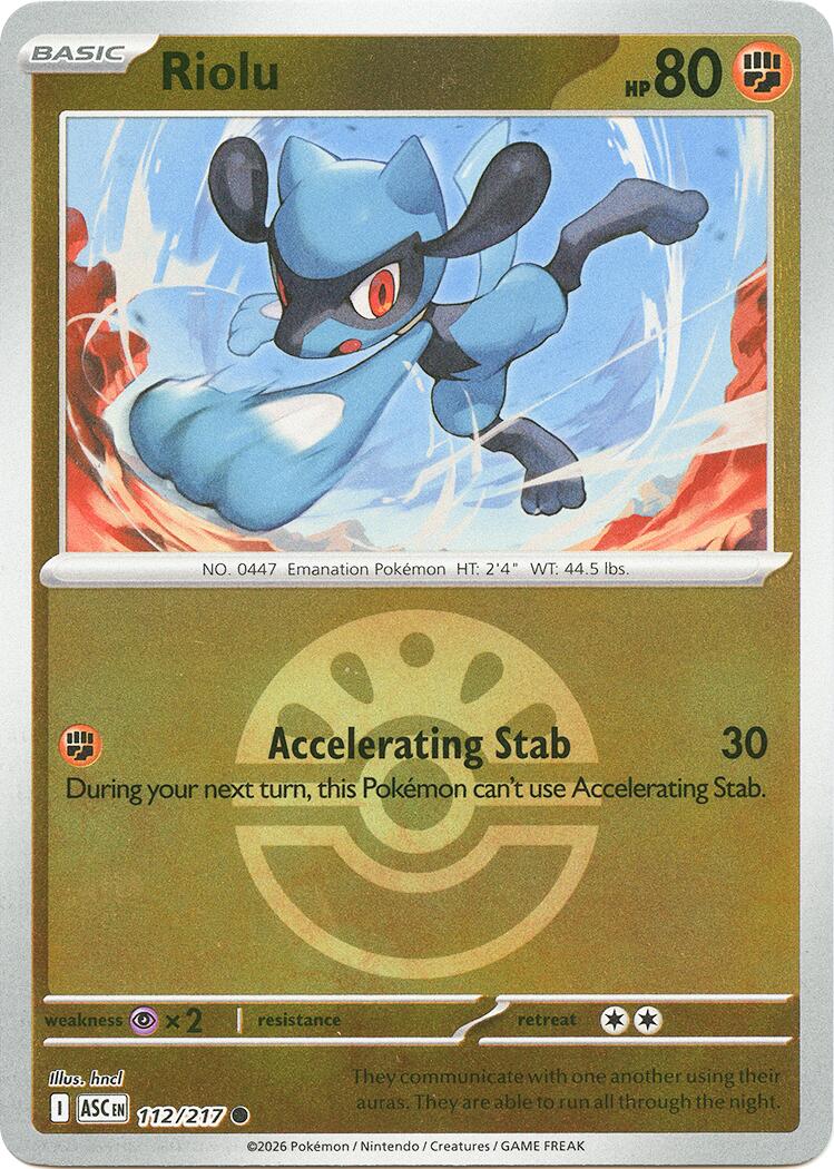 Riolu (112/217) (Friend Ball) [Mega Evolution: Ascended Heroes] | Exor Games New Glasgow