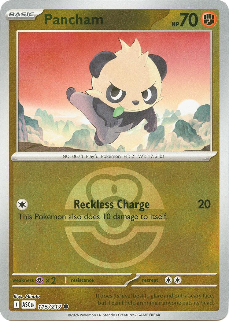 Pancham (115/217) (Love Ball) [Mega Evolution: Ascended Heroes] | Exor Games New Glasgow