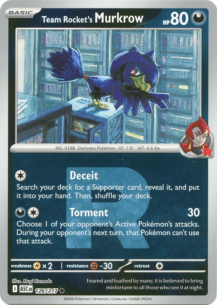 Team Rocket's Murkrow (126/217) (Team Rocket) [Mega Evolution: Ascended Heroes] | Exor Games New Glasgow