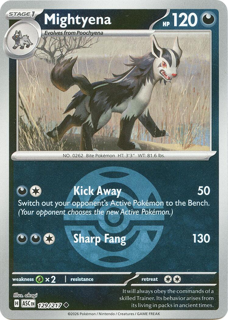 Mightyena (129/217) (Dusk Ball) [Mega Evolution: Ascended Heroes] | Exor Games New Glasgow
