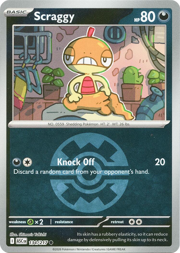 Scraggy (134/217) (Quick Ball) [Mega Evolution: Ascended Heroes] | Exor Games New Glasgow