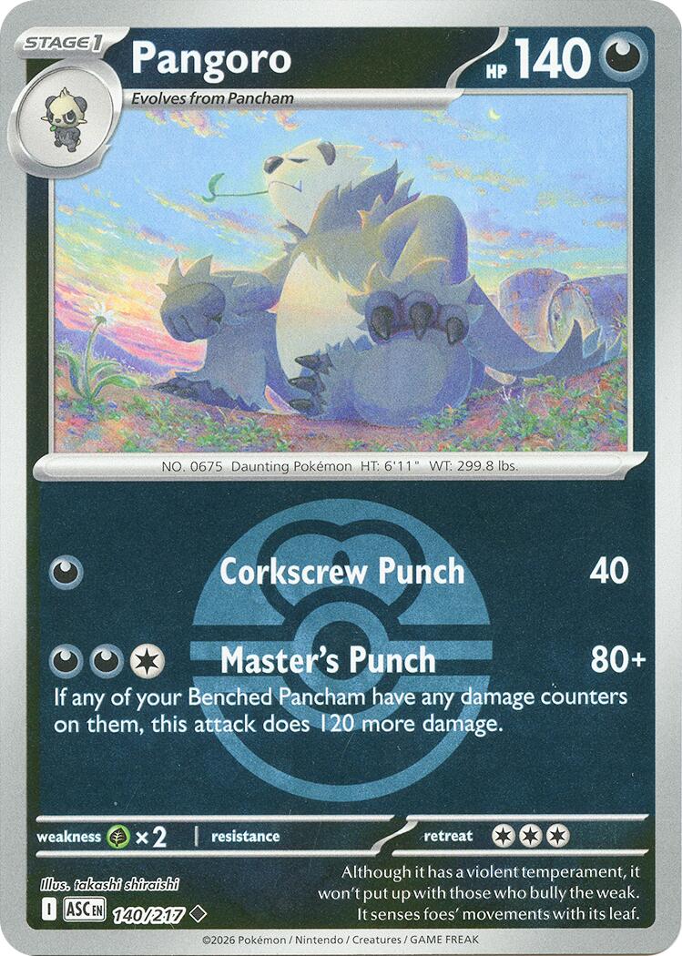 Pangoro (140/217) (Love Ball) [Mega Evolution: Ascended Heroes] | Exor Games New Glasgow