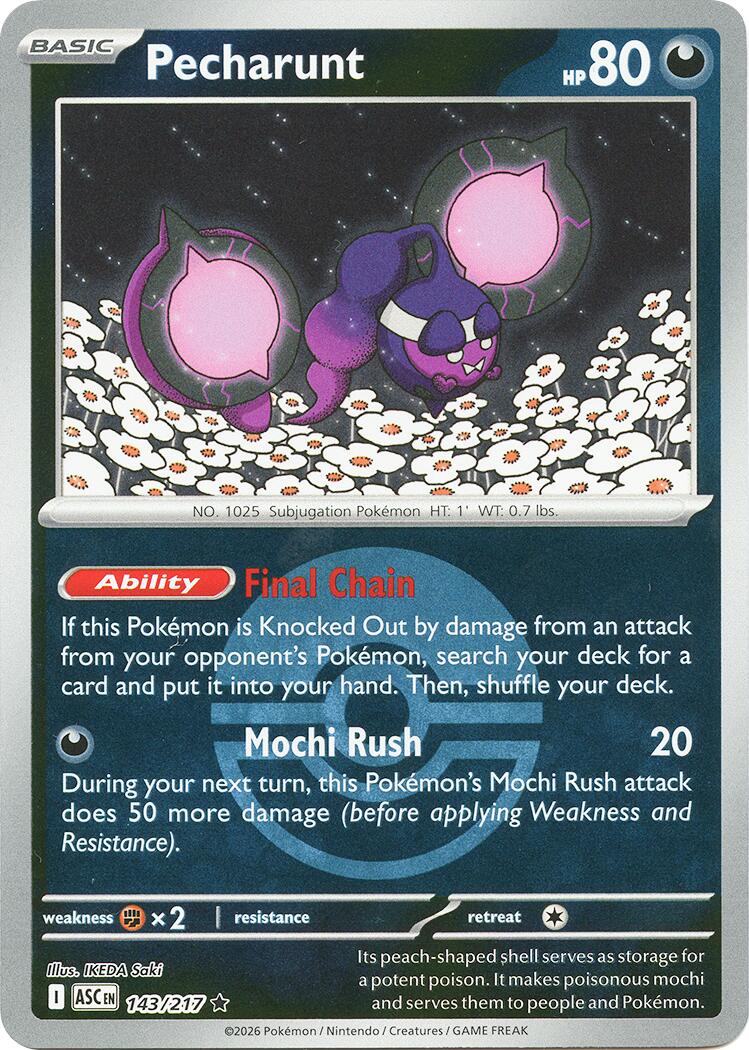 Pecharunt (143/217) (Poke Ball) [Mega Evolution: Ascended Heroes] | Exor Games New Glasgow