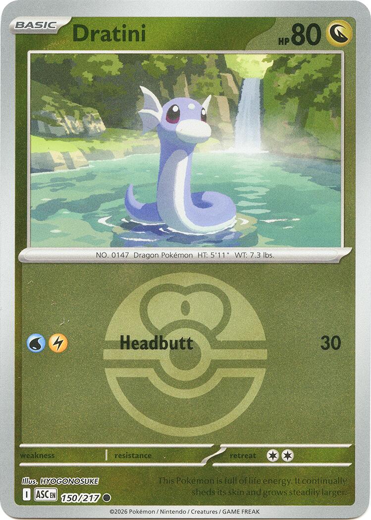 Dratini (150/217) (Love Ball) [Mega Evolution: Ascended Heroes] | Exor Games New Glasgow