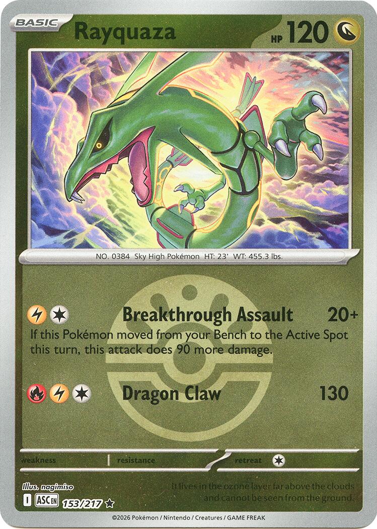 Rayquaza (153/217) (Friend Ball) [Mega Evolution: Ascended Heroes] | Exor Games New Glasgow