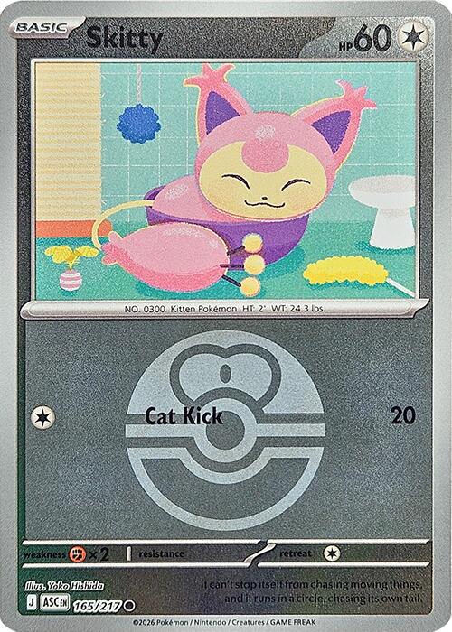 Skitty (165/217) (Love Ball) [Mega Evolution: Ascended Heroes] | Exor Games New Glasgow