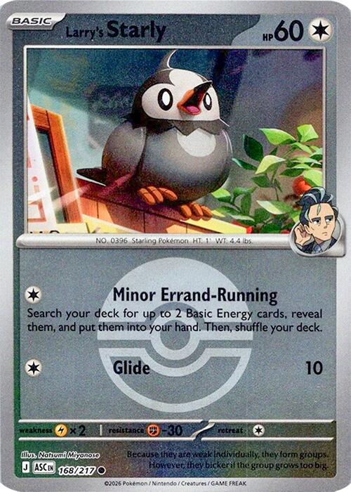 Larry's Starly (168/217) (Poke Ball) [Mega Evolution: Ascended Heroes] | Exor Games New Glasgow