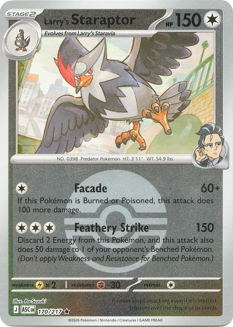 Larry's Staraptor (170/217) (Poke Ball) [Mega Evolution: Ascended Heroes] | Exor Games New Glasgow
