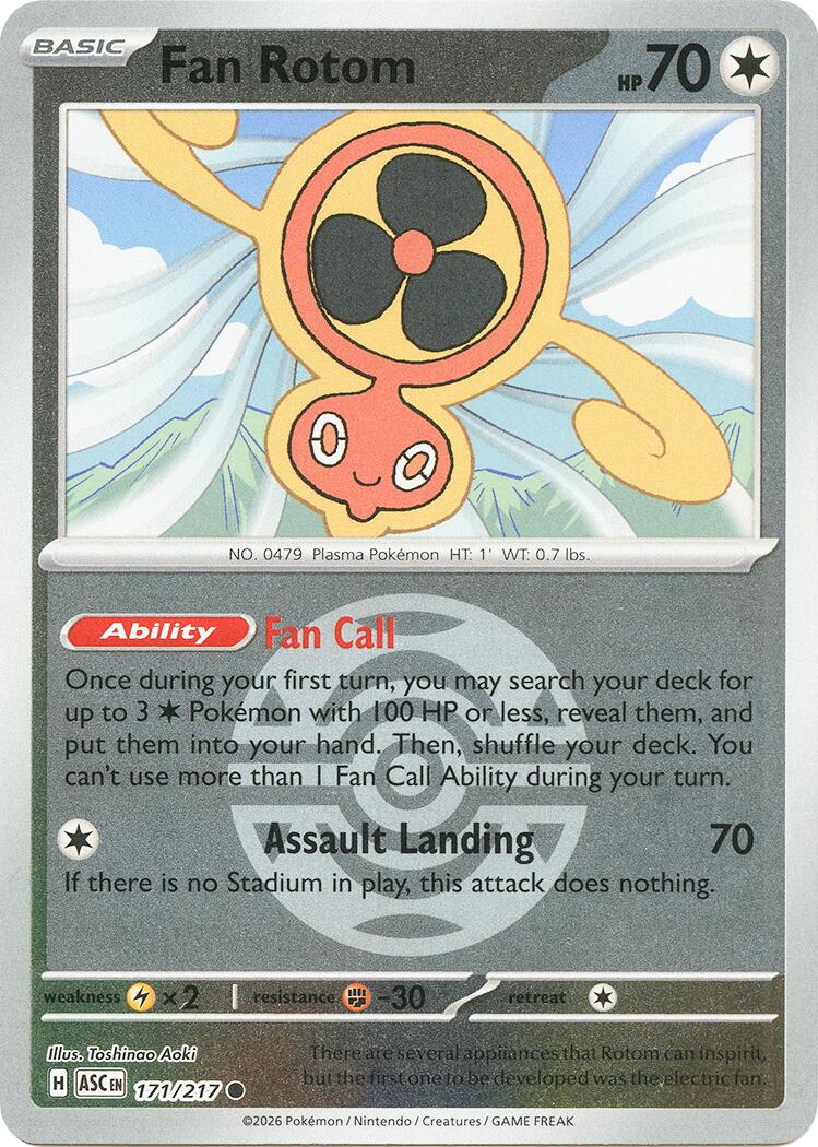Fan Rotom (171/217) (Dusk Ball) [Mega Evolution: Ascended Heroes] | Exor Games New Glasgow