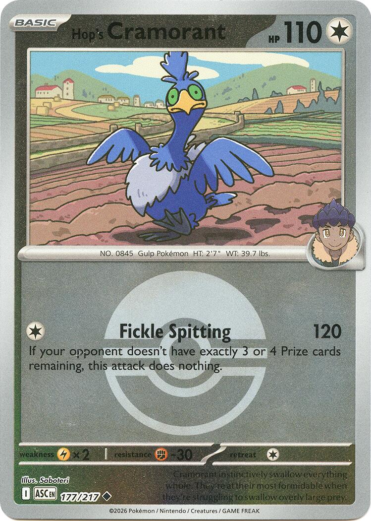 Hop's Cramorant (177/217) (Poke Ball) [Mega Evolution: Ascended Heroes] | Exor Games New Glasgow