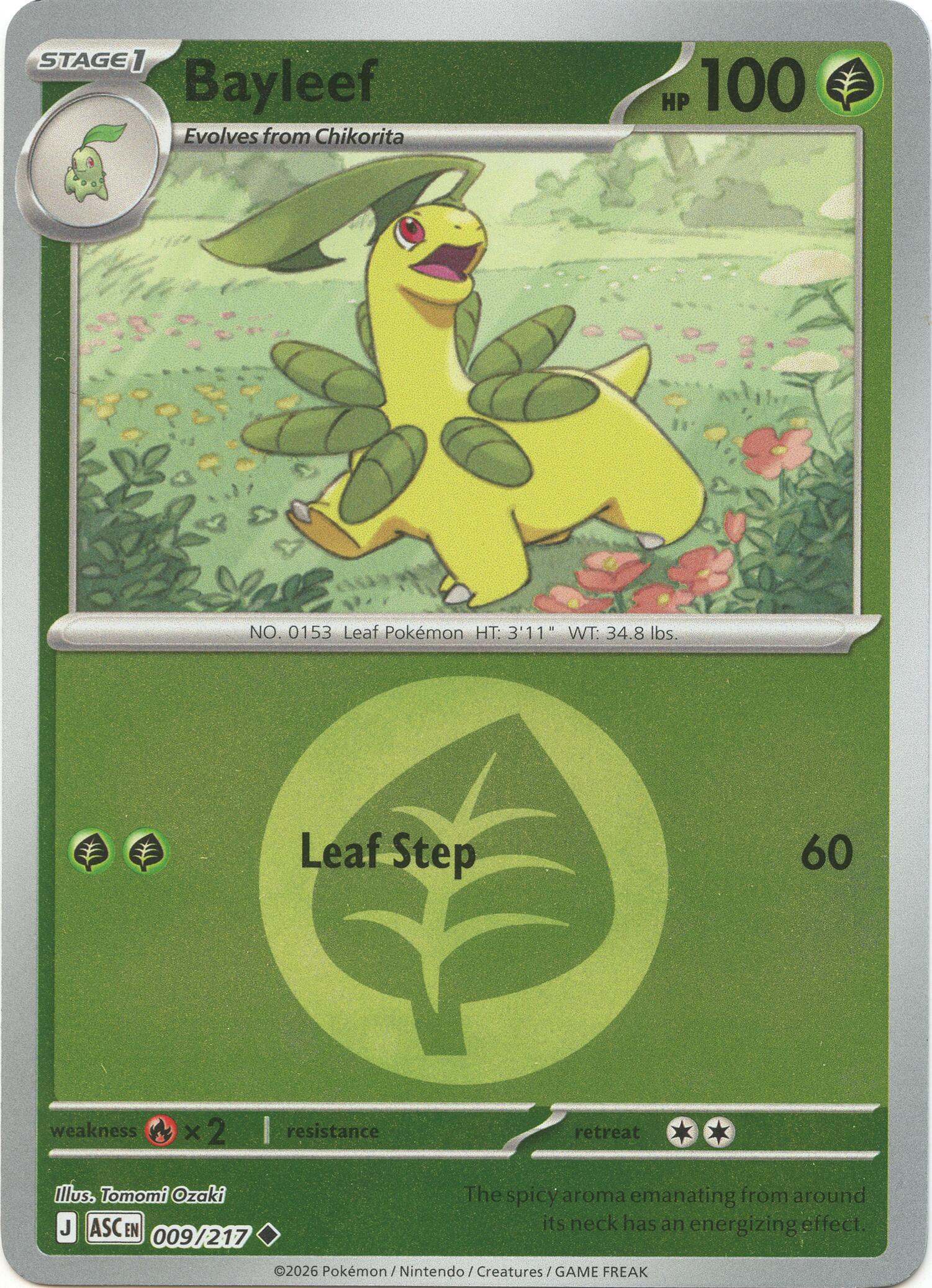 Bayleef (009/217) (Energy Symbol Pattern) [Mega Evolution: Ascended Heroes] | Exor Games New Glasgow