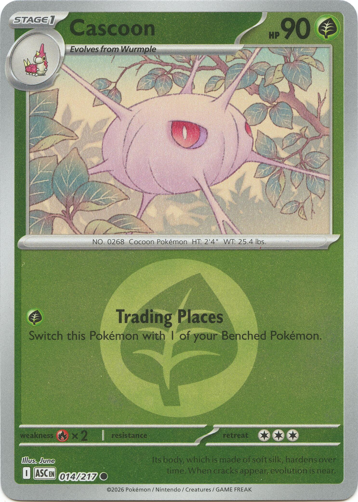 Cascoon (014/217) (Energy Symbol Pattern) [Mega Evolution: Ascended Heroes] | Exor Games New Glasgow