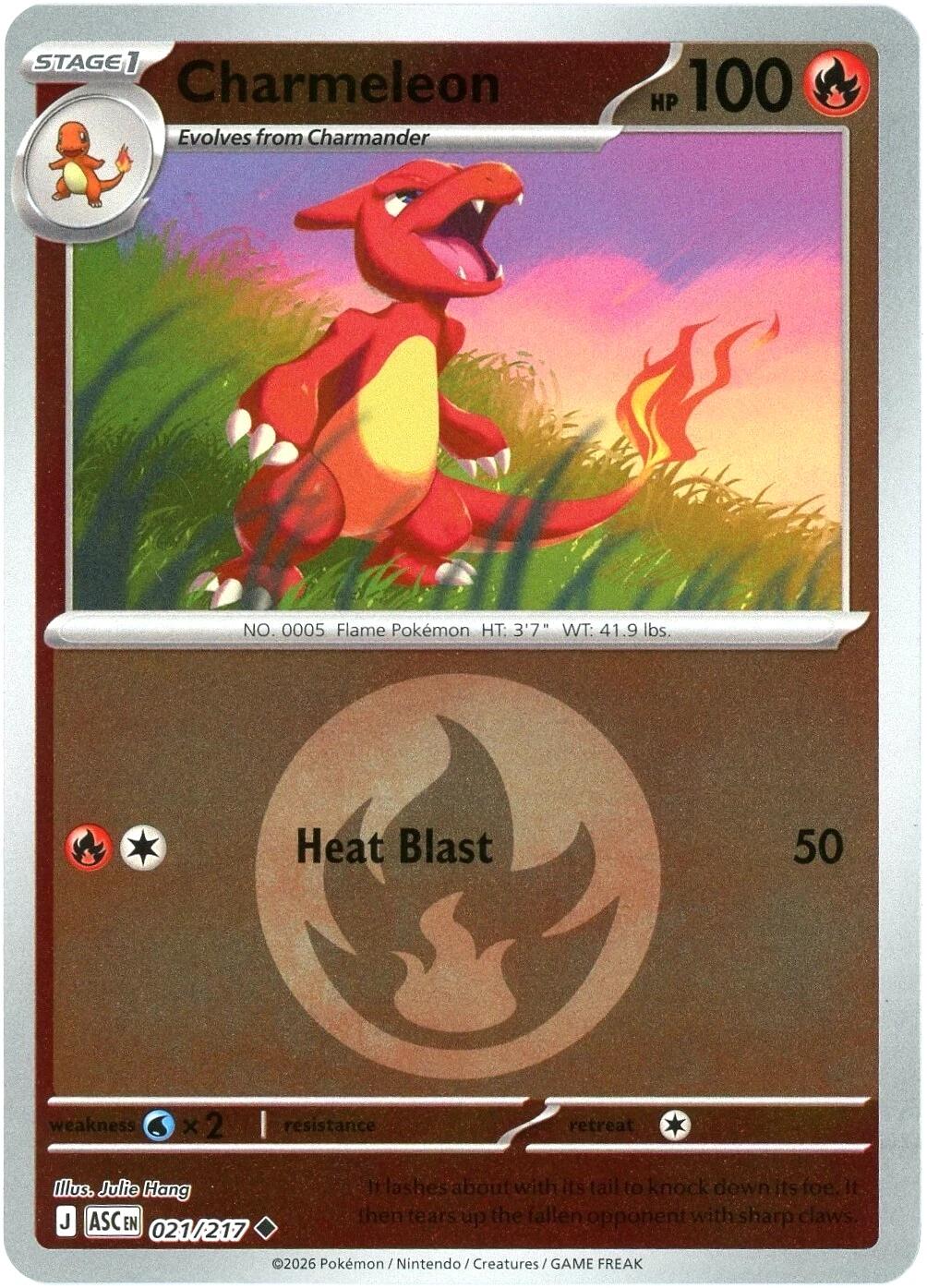 Charmeleon (021/217) (Energy Symbol Pattern) [Mega Evolution: Ascended Heroes] | Exor Games New Glasgow