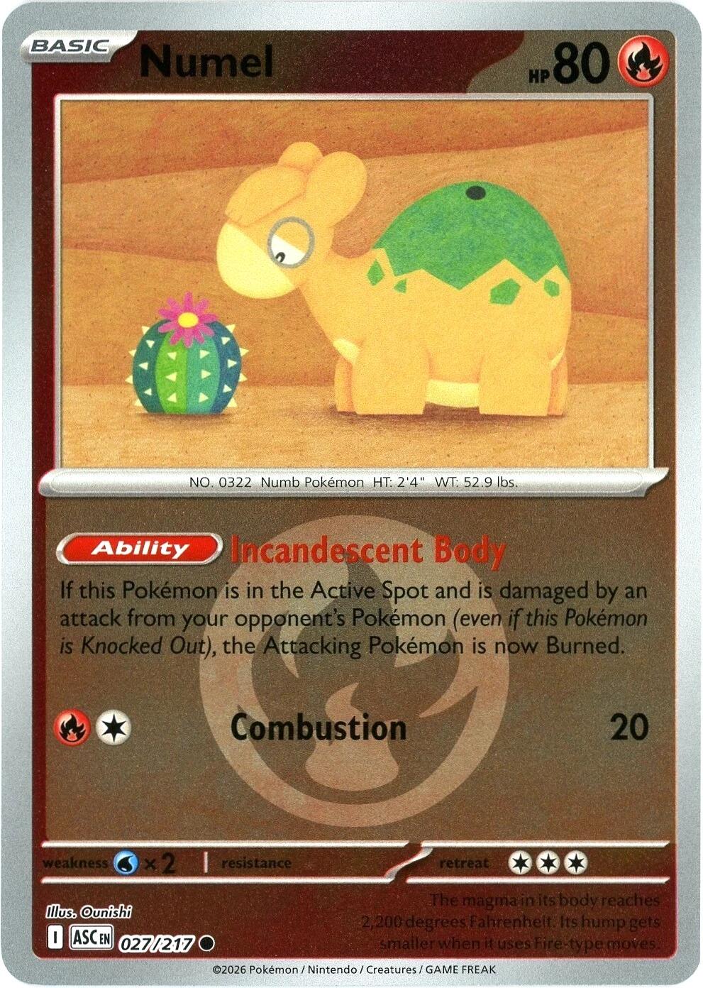 Numel (027/217) (Energy Symbol Pattern) [Mega Evolution: Ascended Heroes] | Exor Games New Glasgow