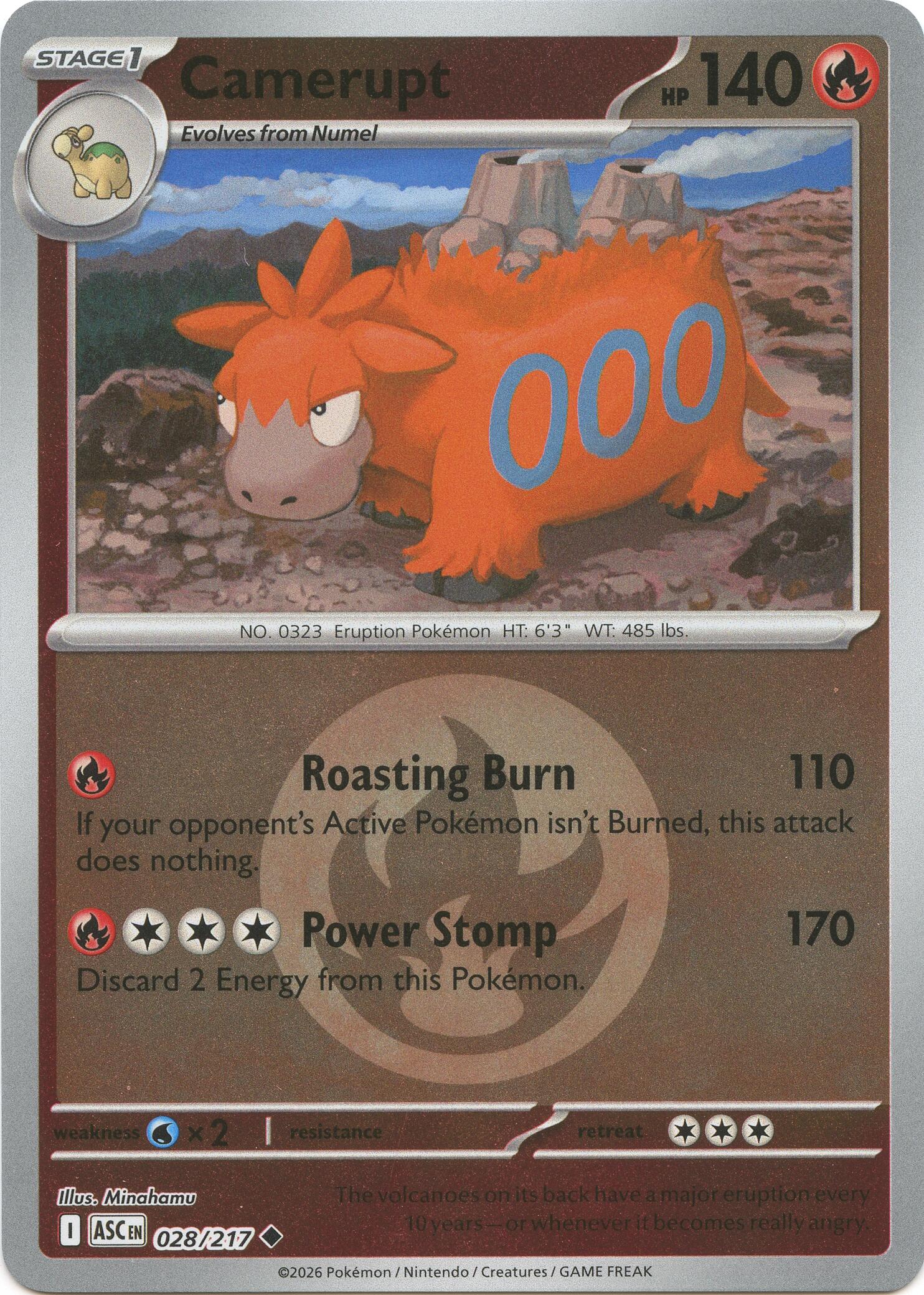 Camerupt (028/217) (Energy Symbol Pattern) [Mega Evolution: Ascended Heroes] | Exor Games New Glasgow