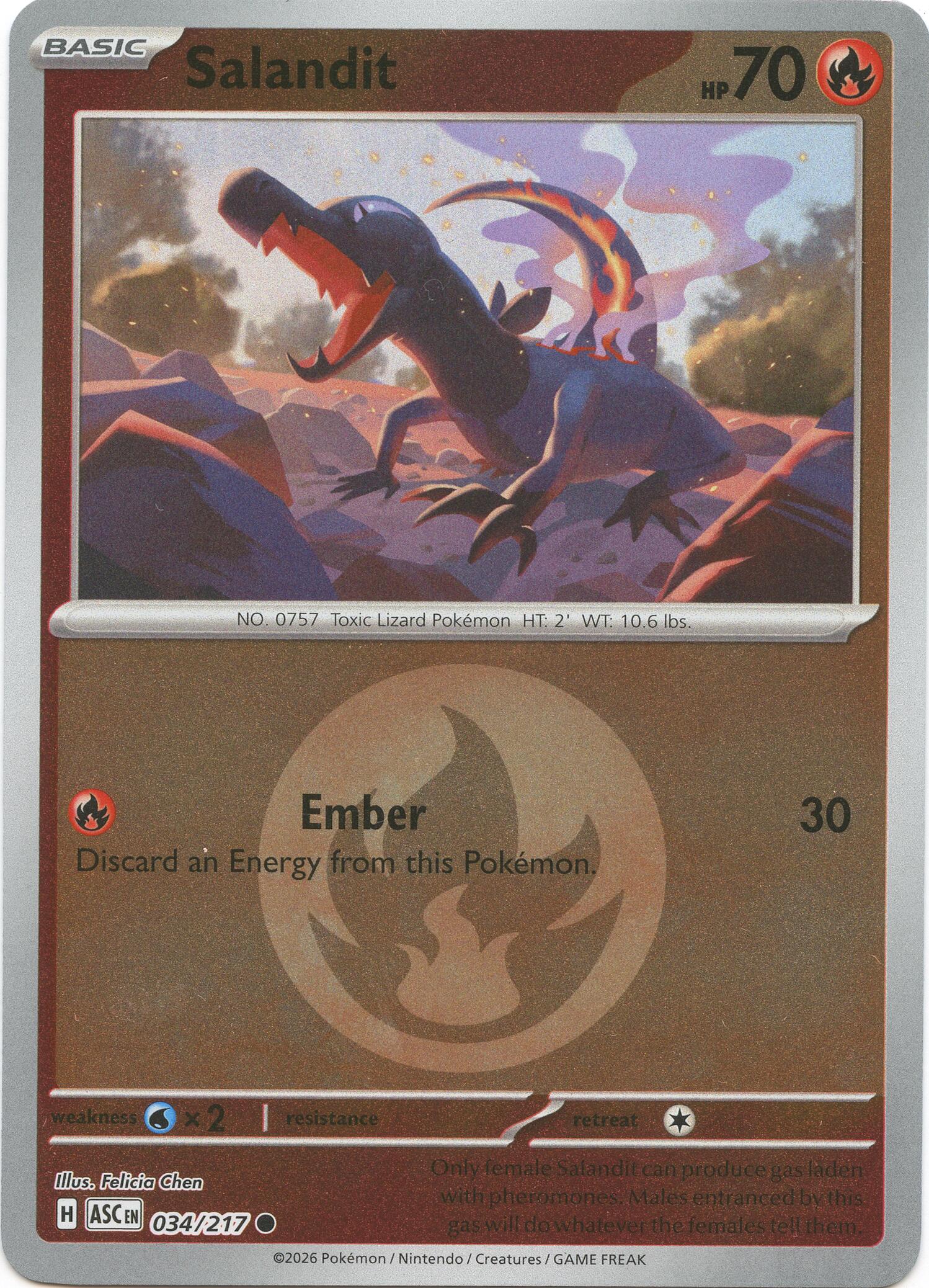Salandit (034/217) (Energy Symbol Pattern) [Mega Evolution: Ascended Heroes] | Exor Games New Glasgow