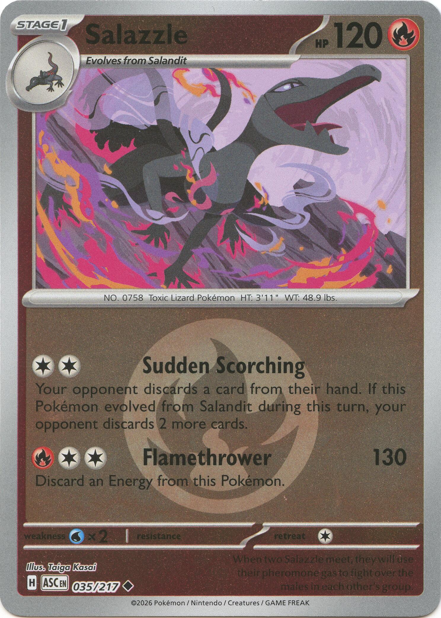 Salazzle (035/217) (Energy Symbol Pattern) [Mega Evolution: Ascended Heroes] | Exor Games New Glasgow