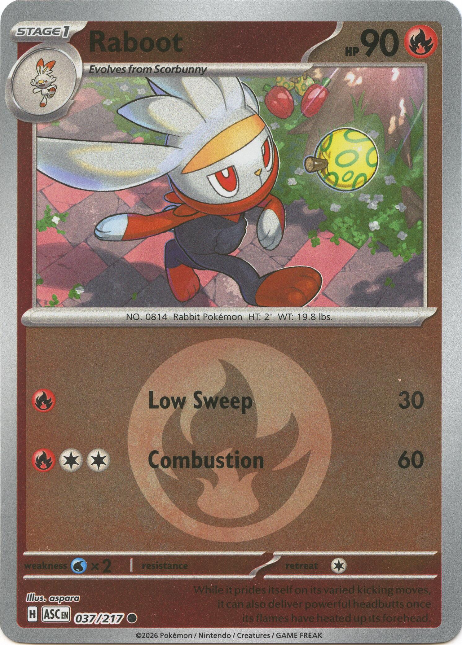 Raboot (037/217) (Energy Symbol Pattern) [Mega Evolution: Ascended Heroes] | Exor Games New Glasgow