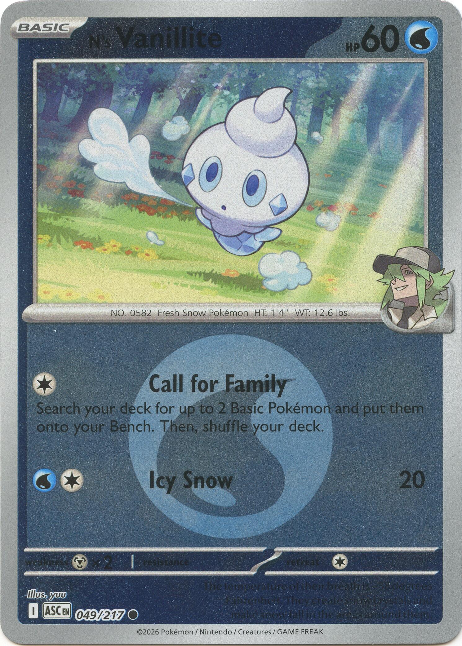 N's Vanillite (049/217) (Energy Symbol Pattern) [Mega Evolution: Ascended Heroes] | Exor Games New Glasgow