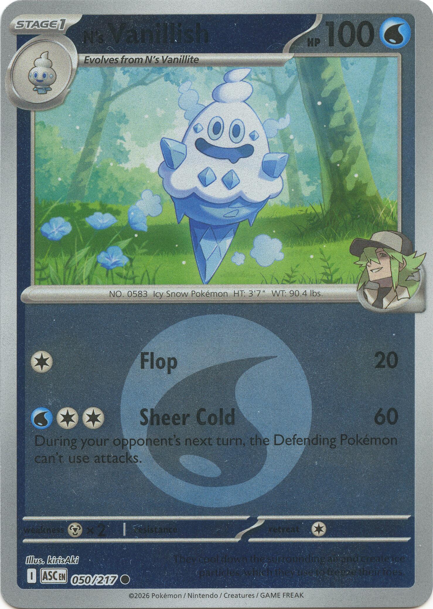 N's Vanillish (050/217) (Energy Symbol Pattern) [Mega Evolution: Ascended Heroes] | Exor Games New Glasgow