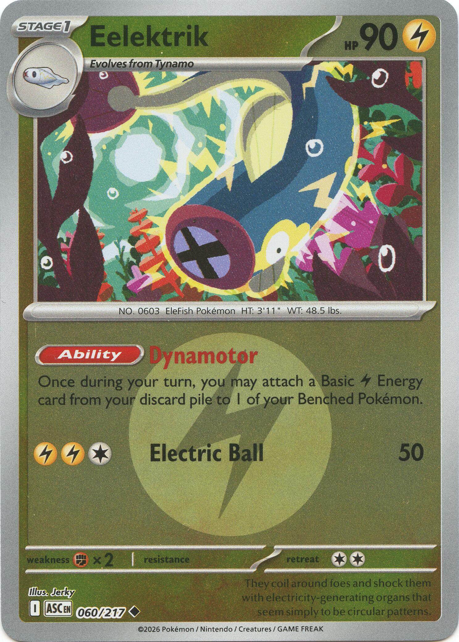 Eelektrik (060/217) (Energy Symbol Pattern) [Mega Evolution: Ascended Heroes] | Exor Games New Glasgow