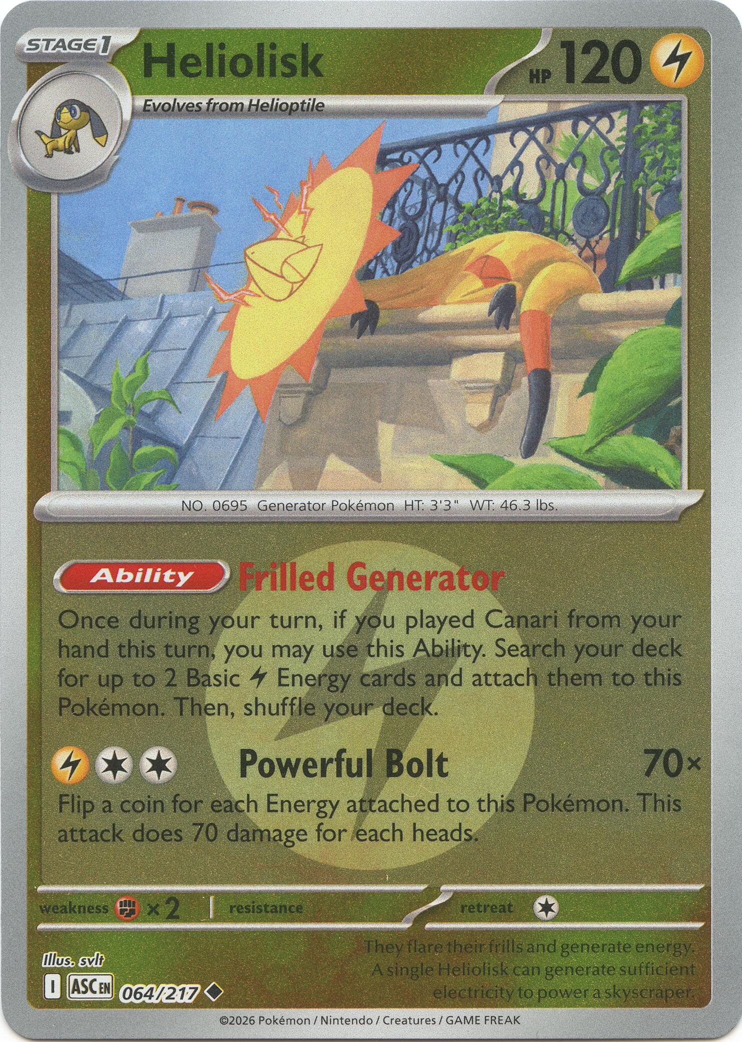 Heliolisk (064/217) (Energy Symbol Pattern) [Mega Evolution: Ascended Heroes] | Exor Games New Glasgow