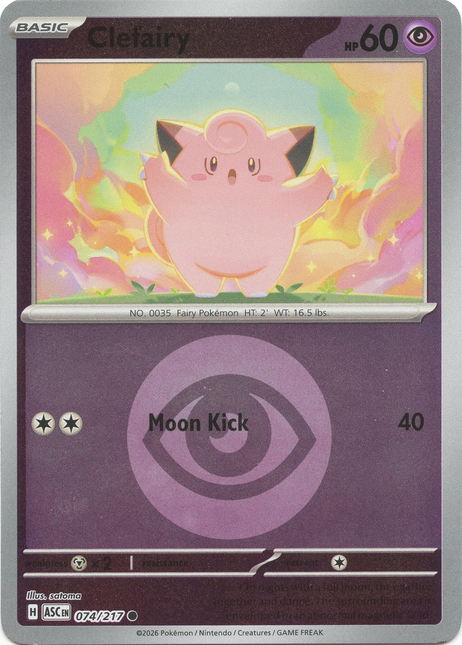 Clefairy (074/217) (Energy Symbol Pattern) [Mega Evolution: Ascended Heroes] | Exor Games New Glasgow