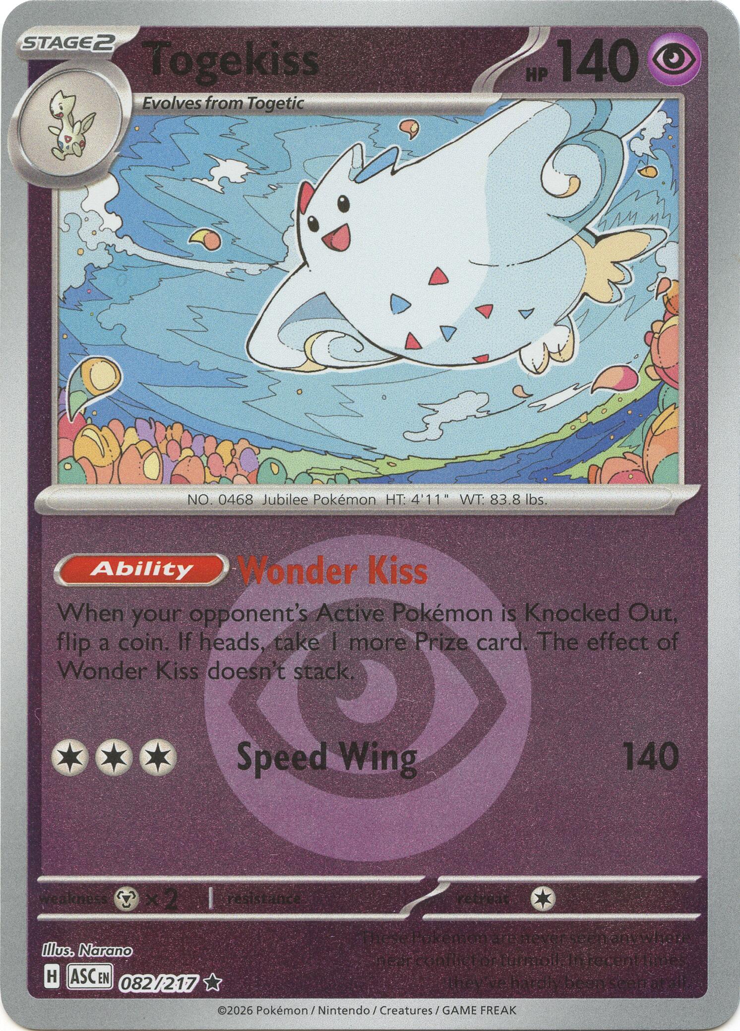 Togekiss (082/217) (Energy Symbol Pattern) [Mega Evolution: Ascended Heroes] | Exor Games New Glasgow