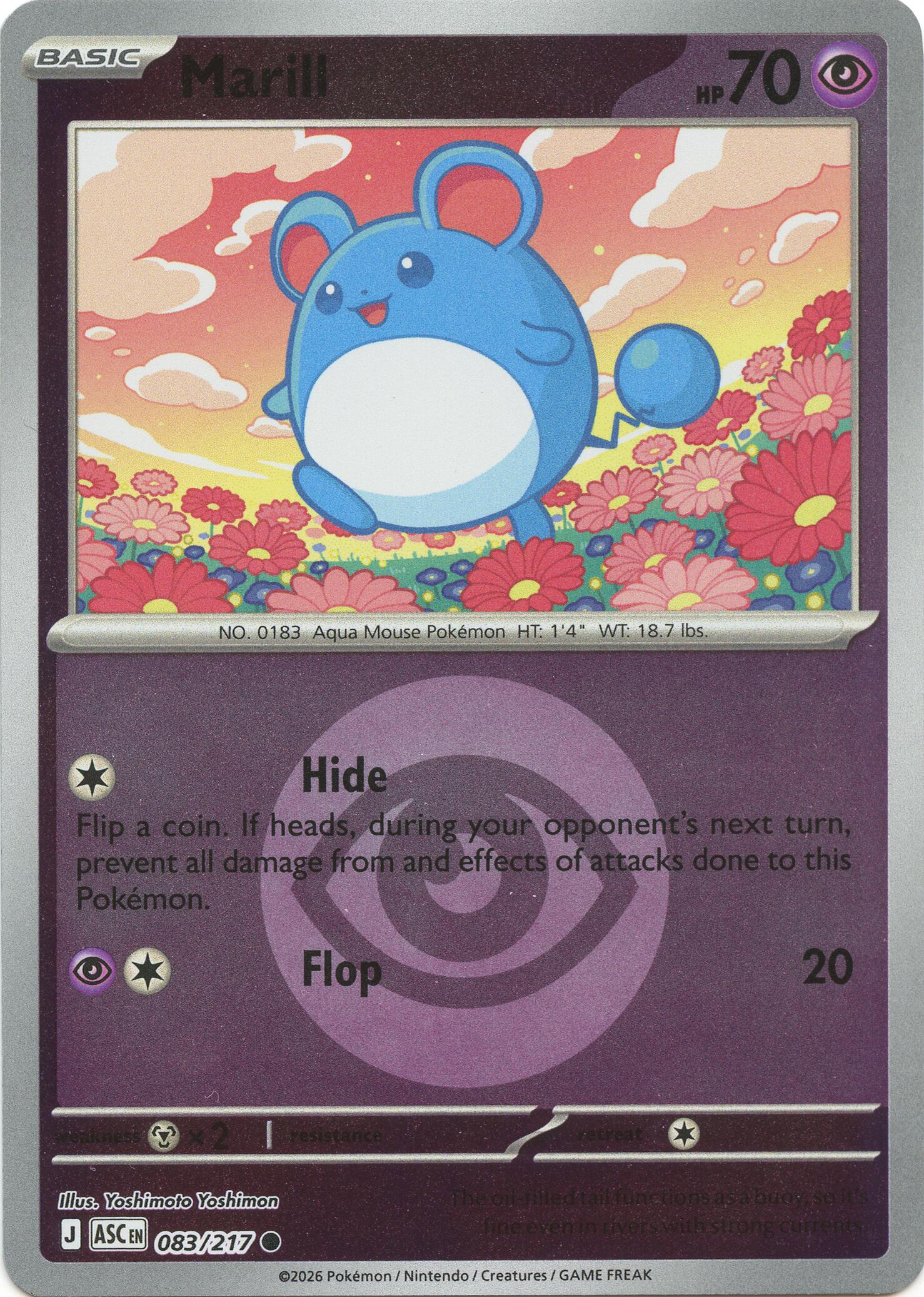 Marill (083/217) (Energy Symbol Pattern) [Mega Evolution: Ascended Heroes] | Exor Games New Glasgow