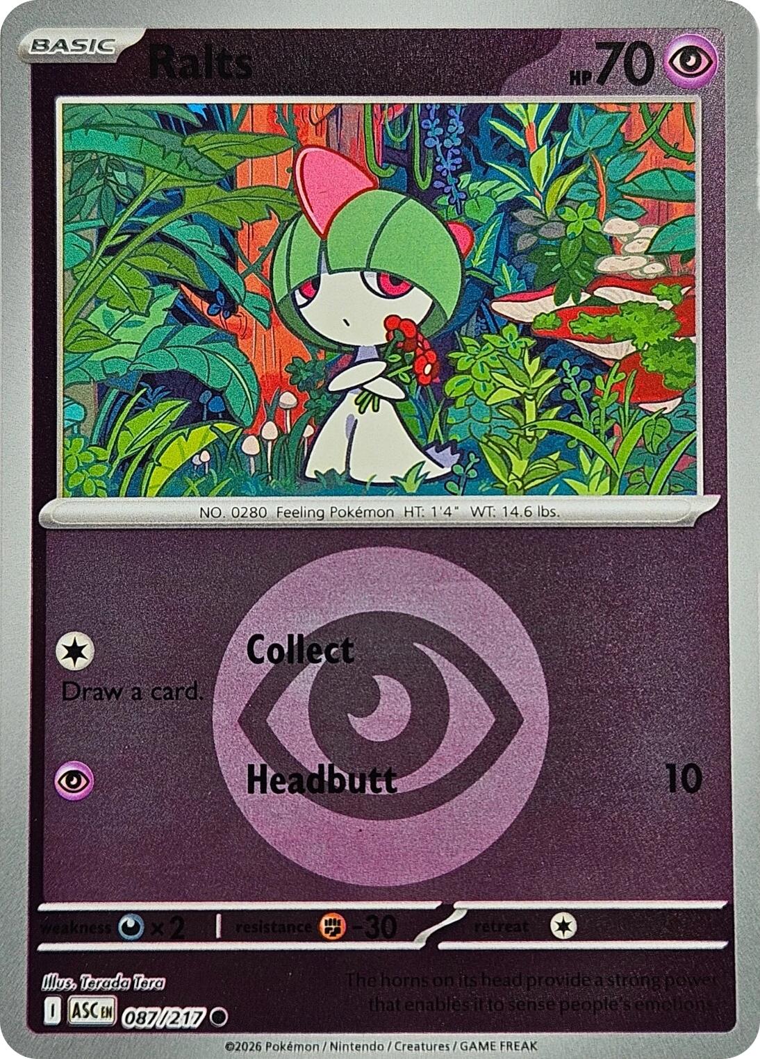 Ralts (087/217) (Energy Symbol Pattern) [Mega Evolution: Ascended Heroes] | Exor Games New Glasgow