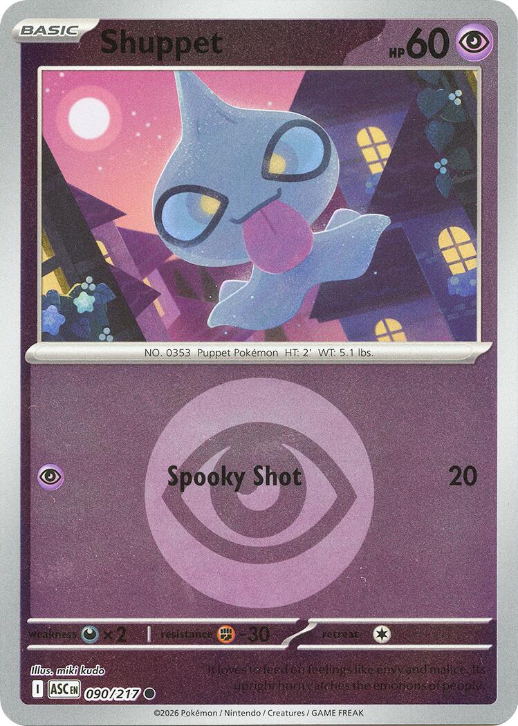 Shuppet (090/217) (Energy Symbol Pattern) [Mega Evolution: Ascended Heroes] | Exor Games New Glasgow