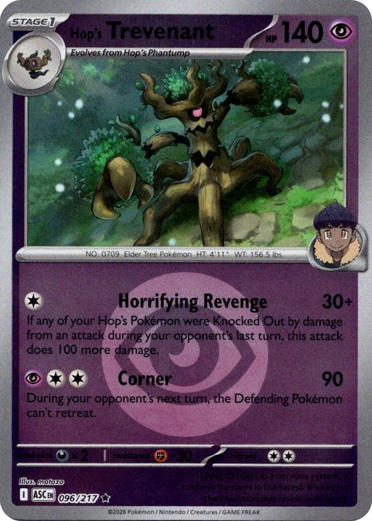 Hop's Trevenant (096/217) (Energy Symbol Pattern) [Mega Evolution: Ascended Heroes] | Exor Games New Glasgow