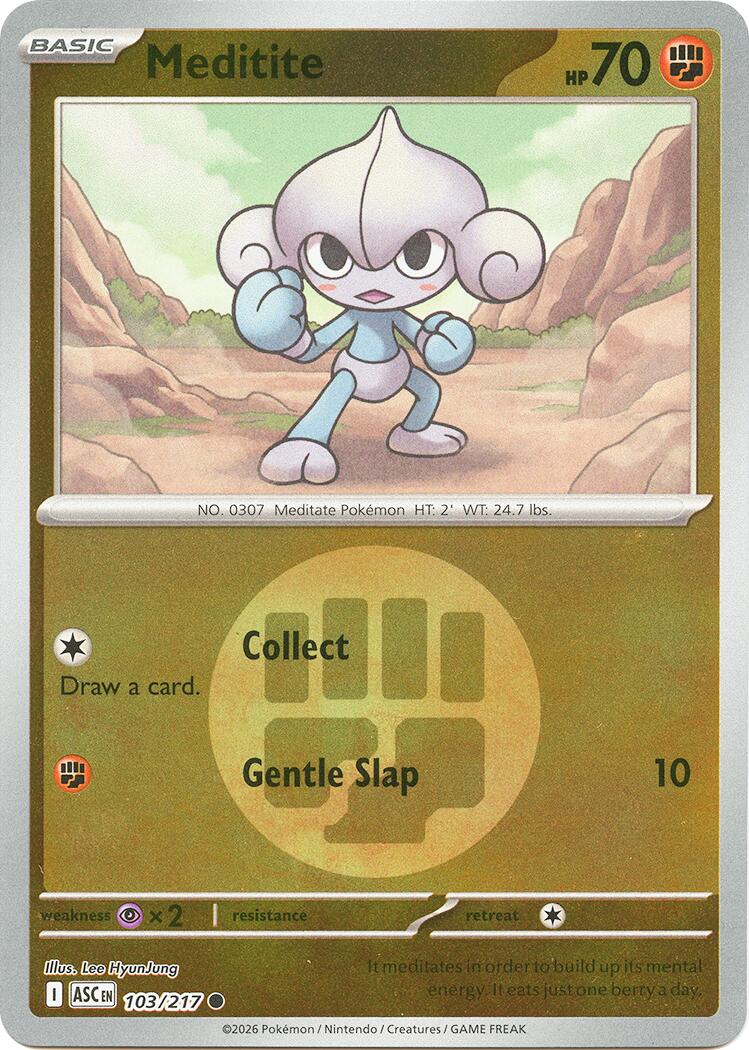 Meditite (103/217) (Energy Symbol Pattern) [Mega Evolution: Ascended Heroes] | Exor Games New Glasgow