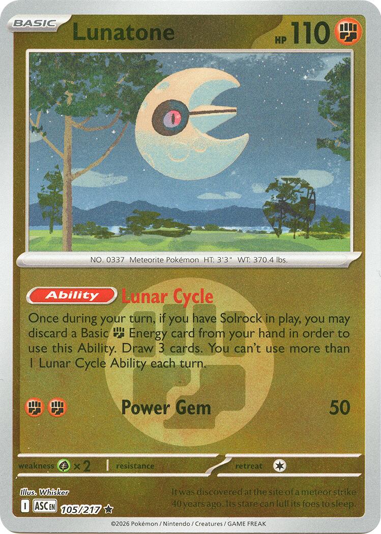 Lunatone (105/217) (Energy Symbol Pattern) [Mega Evolution: Ascended Heroes] | Exor Games New Glasgow