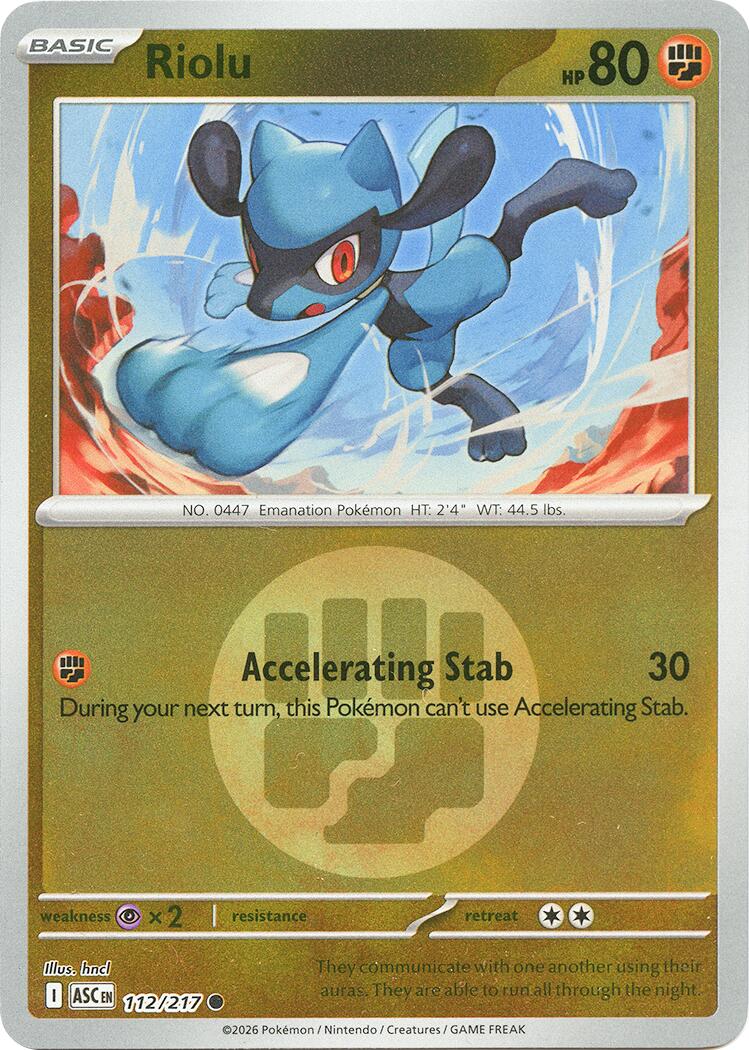 Riolu (112/217) (Energy Symbol Pattern) [Mega Evolution: Ascended Heroes] | Exor Games New Glasgow