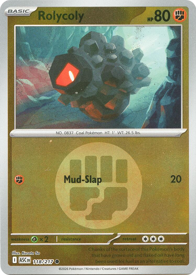 Rolycoly (118/217) (Energy Symbol Pattern) [Mega Evolution: Ascended Heroes] | Exor Games New Glasgow