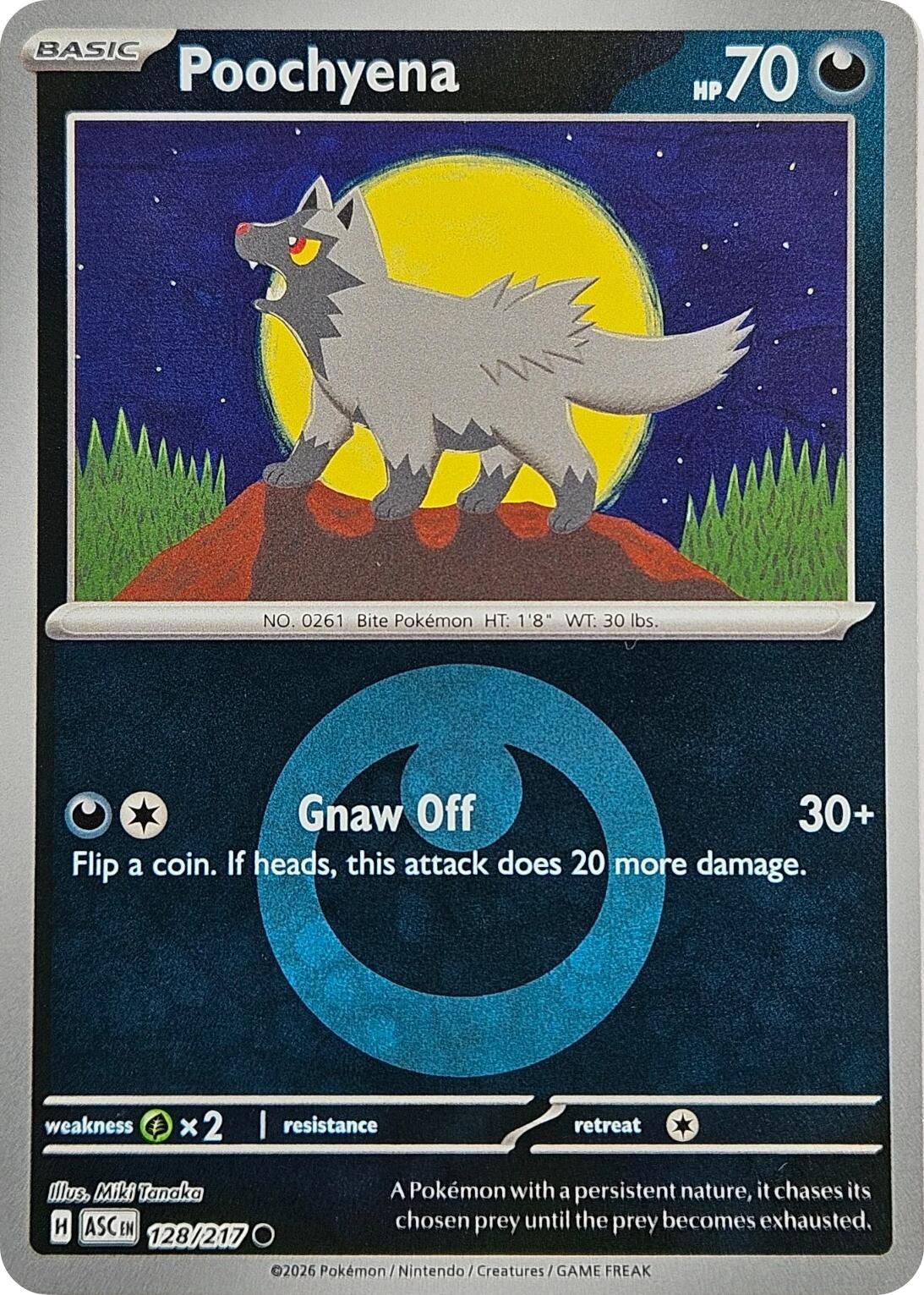 Poochyena (128/217) (Energy Symbol Pattern) [Mega Evolution: Ascended Heroes] | Exor Games New Glasgow