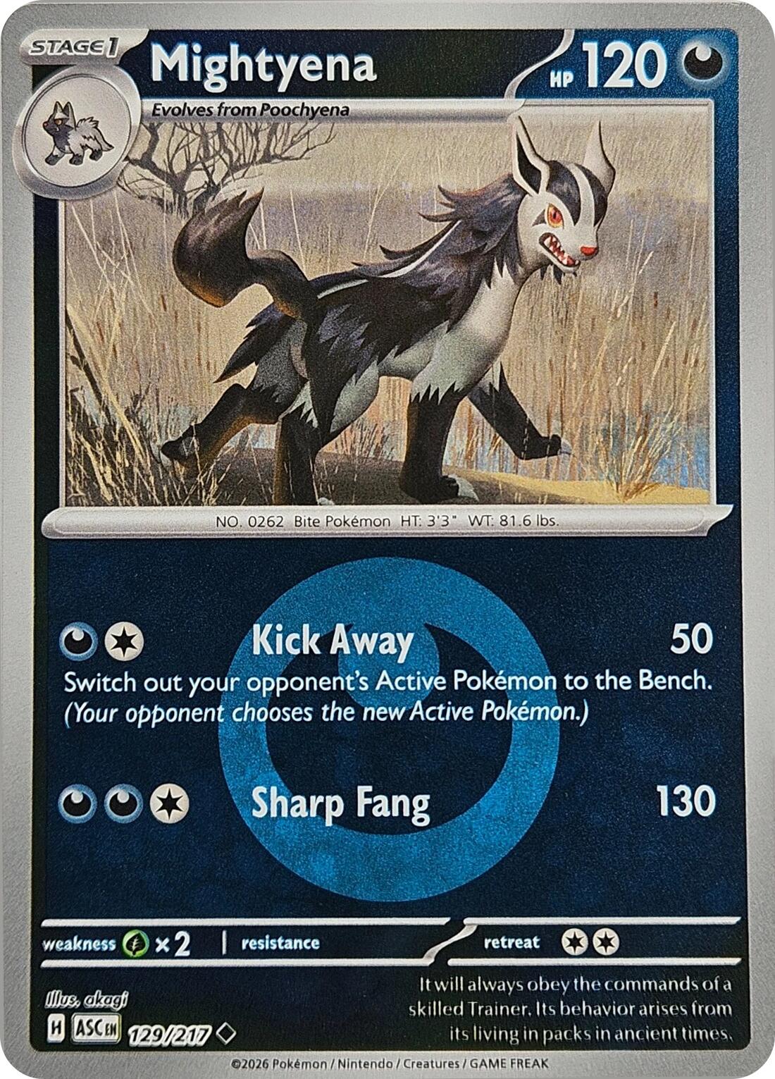 Mightyena (129/217) (Energy Symbol Pattern) [Mega Evolution: Ascended Heroes] | Exor Games New Glasgow