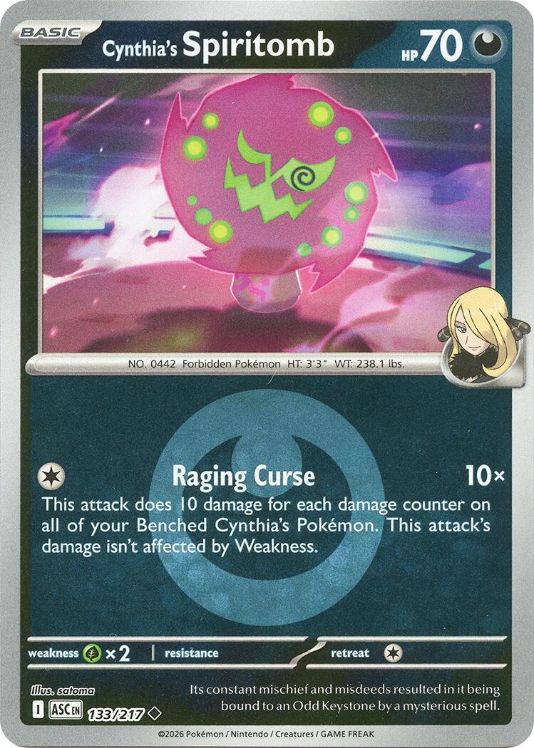 Cynthia's Spiritomb (133/217) (Energy Symbol Pattern) [Mega Evolution: Ascended Heroes] | Exor Games New Glasgow