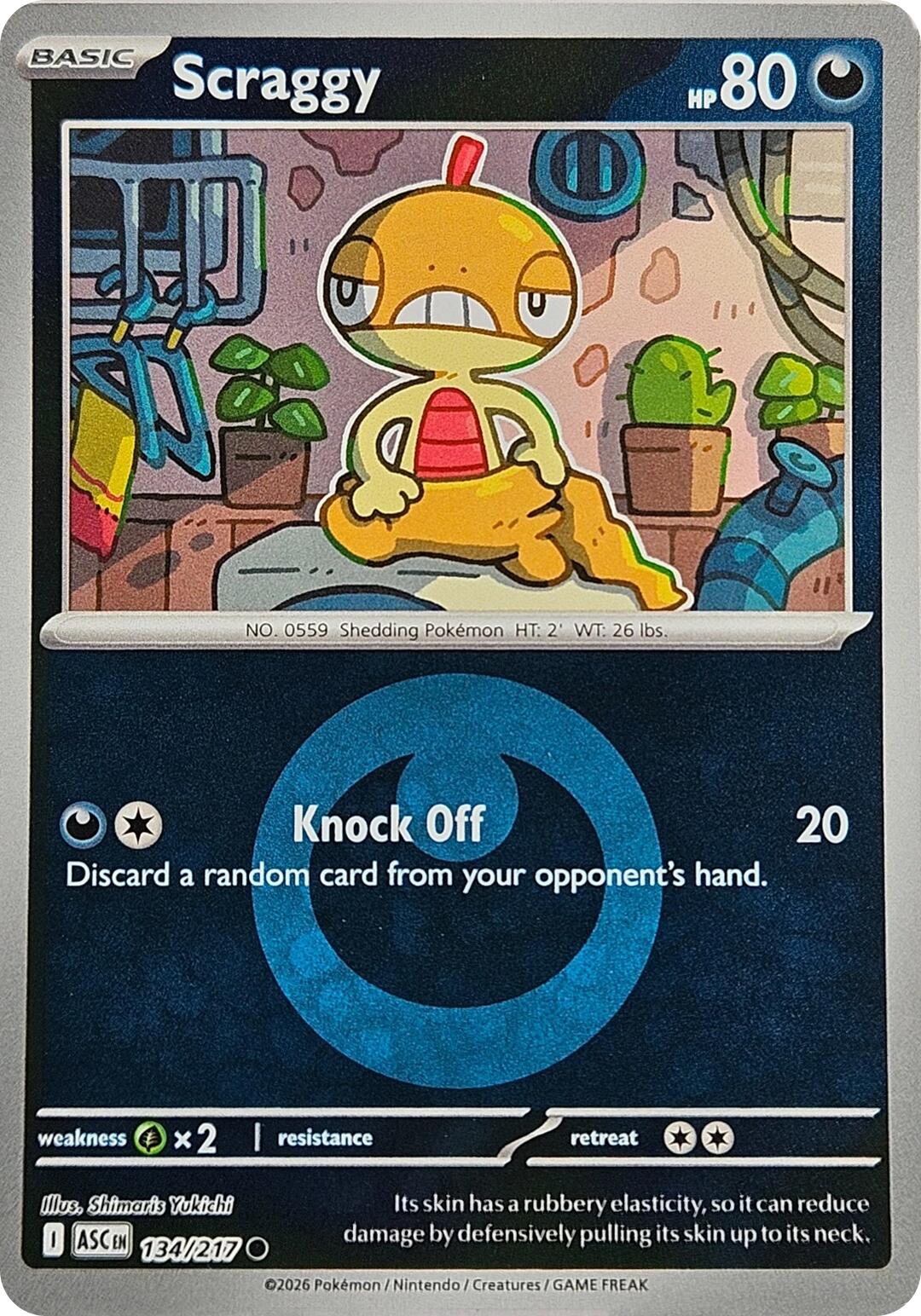 Scraggy (134/217) (Energy Symbol Pattern) [Mega Evolution: Ascended Heroes] | Exor Games New Glasgow