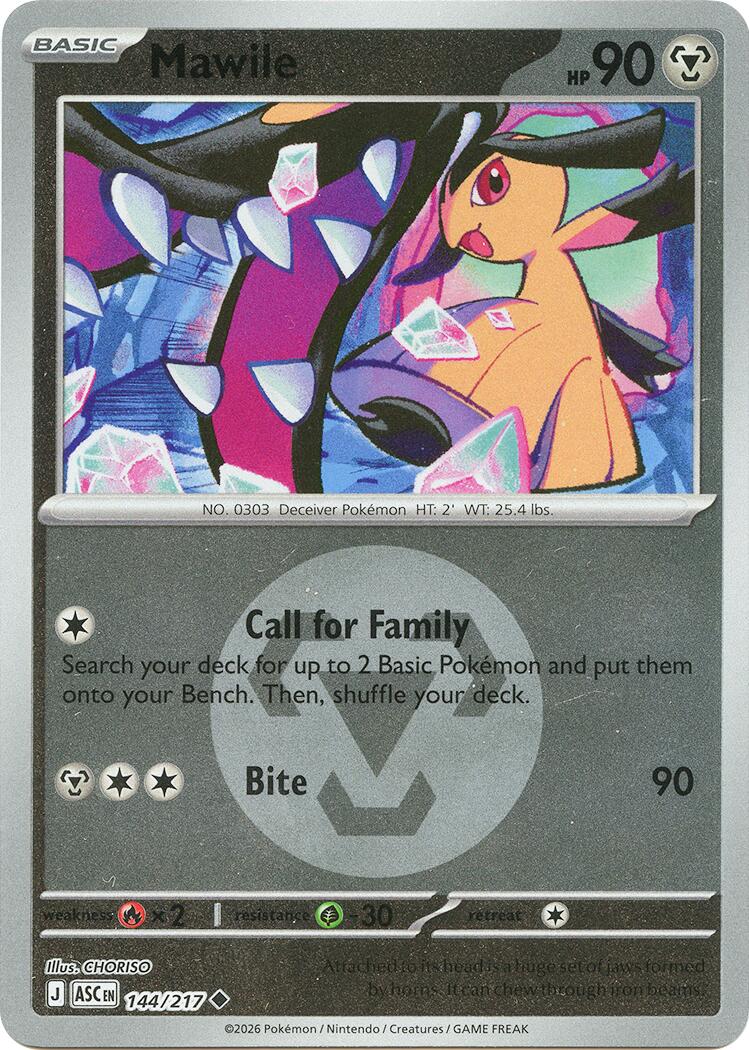 Mawile (144/217) (Energy Symbol Pattern) [Mega Evolution: Ascended Heroes] | Exor Games New Glasgow