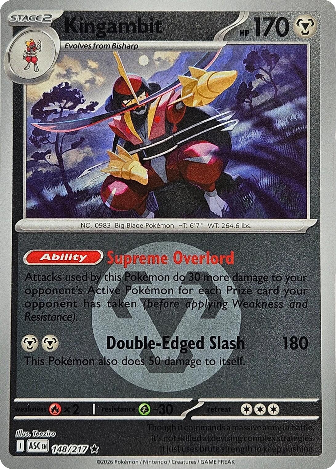 Kingambit (148/217) (Energy Symbol Pattern) [Mega Evolution: Ascended Heroes] | Exor Games New Glasgow