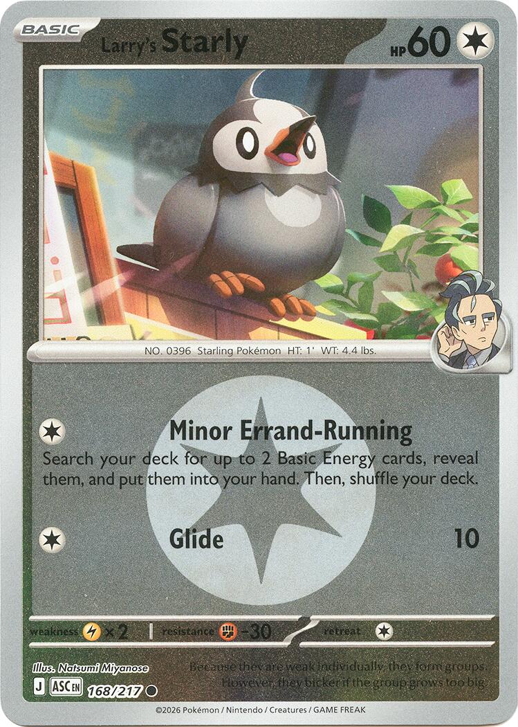 Larry's Starly (168/217) (Energy Symbol Pattern) [Mega Evolution: Ascended Heroes] | Exor Games New Glasgow
