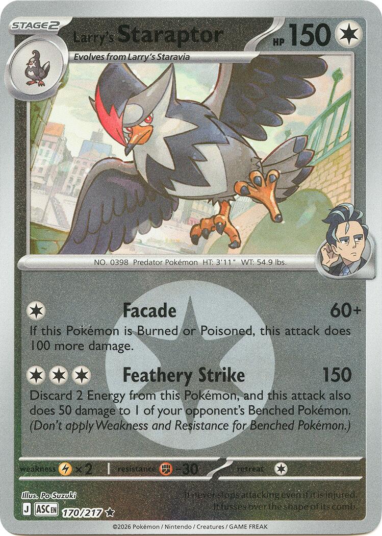Larry's Staraptor (170/217) (Energy Symbol Pattern) [Mega Evolution: Ascended Heroes] | Exor Games New Glasgow