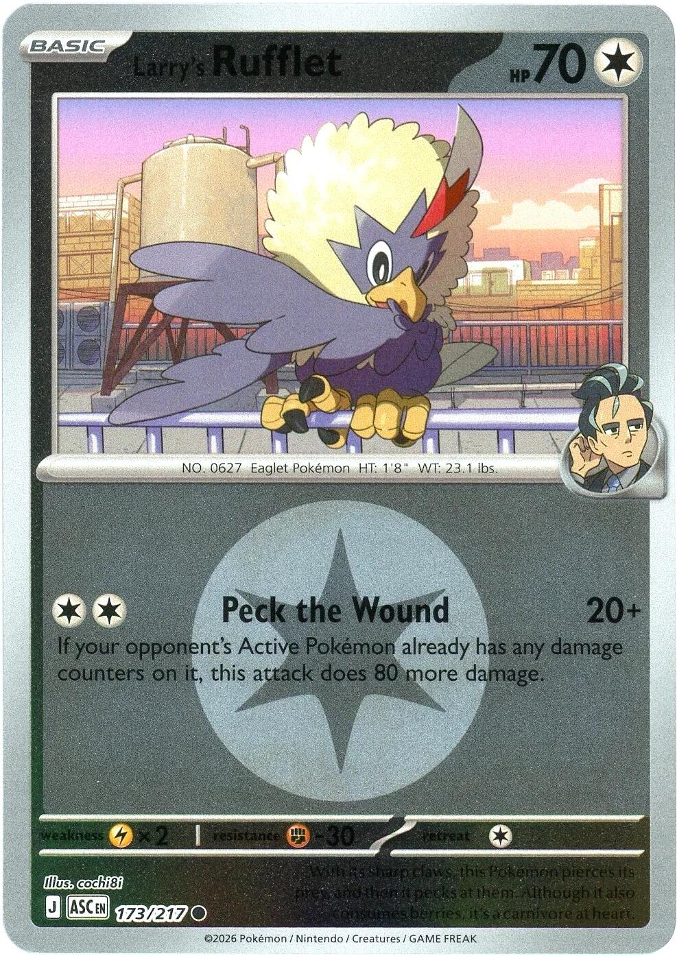 Larry's Rufflet (173/217) (Energy Symbol Pattern) [Mega Evolution: Ascended Heroes] | Exor Games New Glasgow